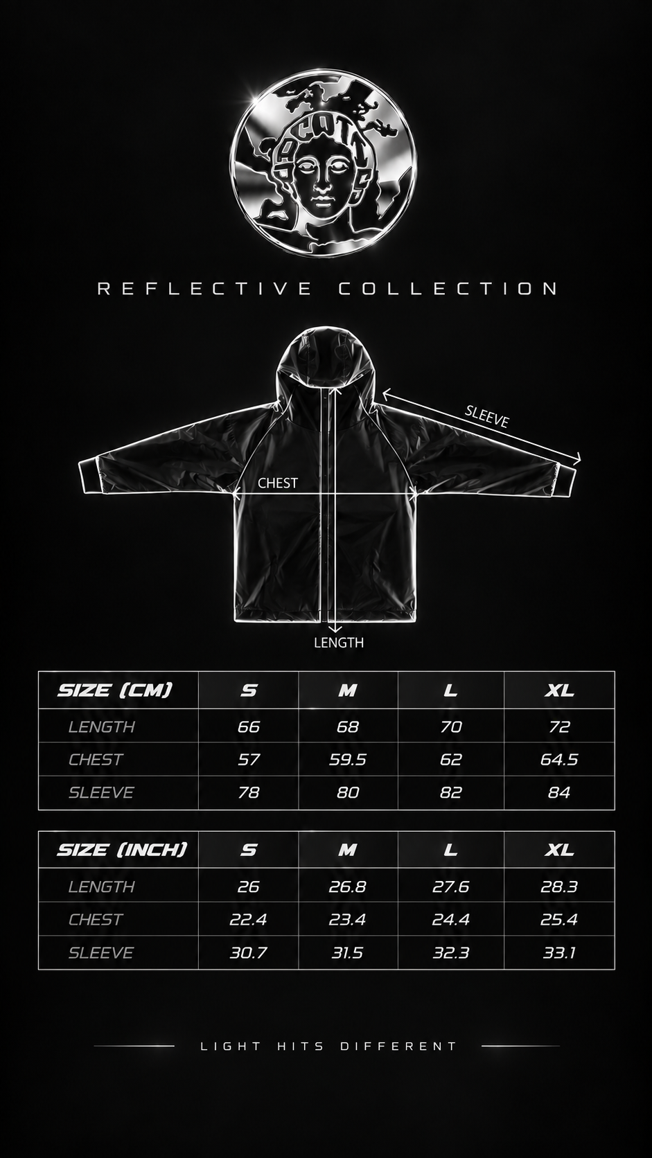 Racotis Reflective  Windbreaker - Black