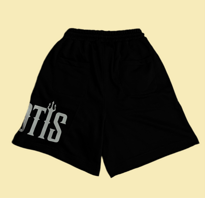 Black Full Cotton Shorts
