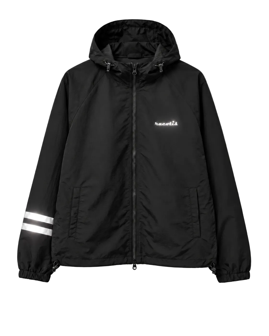 Racotis Reflective  Windbreaker - Black