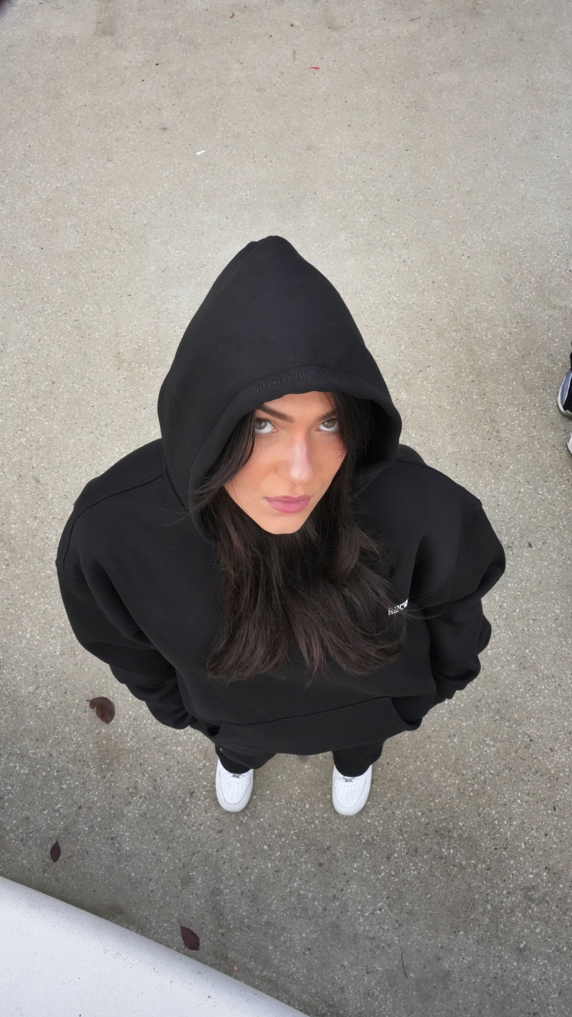 Essential Graphic Hoodie - Black